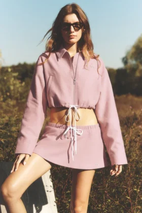 Microfalda de talle bajo favorita de las fans - Rosa vintage