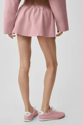 Microfalda de talle bajo favorita de las fans – Rosa vintage