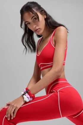 Mini scrunchie Fresh, paquete de 3 – Rojo brillante/Rosa corazón de caramelo/Blanco