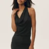 Mini vestido con cuello halter Summer Soiree - Negro