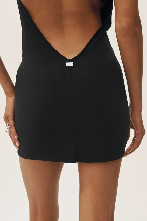 Mini vestido con cuello halter Summer Soiree - Negro