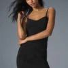 Minivestido de punto estilo denim - Negro/Antracita