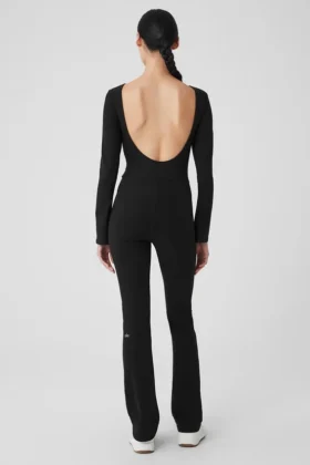 Mono entero acampanado Alosoft Melody – Negro