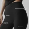 Pantalón capri de talle alto y corte elegante Airlift - Negro
