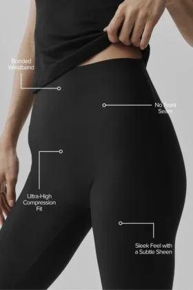 Pantalón capri de talle alto y corte elegante Airlift – Negro