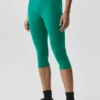 Pantalón capri High-Waist Airbrush de 16" - Emerald Isle