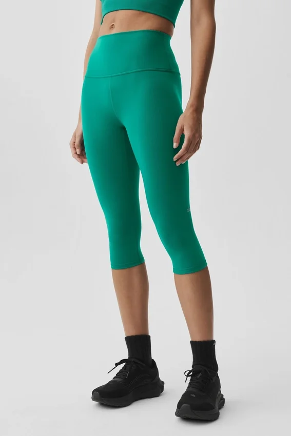Pantalón capri High-Waist Airbrush de 16" - Emerald Isle