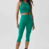 Pantalón capri High-Waist Airbrush de 16" - Emerald Isle