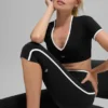 Pantalón capri High-Waist Airbrush Race Pace - Negro/Blanco