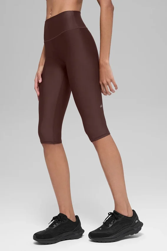 Pantalón capri High-Waist Airlift de 16'' - Brownstone