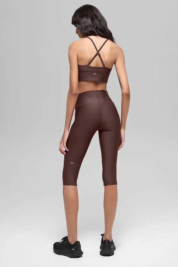 Pantalón capri High-Waist Airlift de 16'' - Brownstone