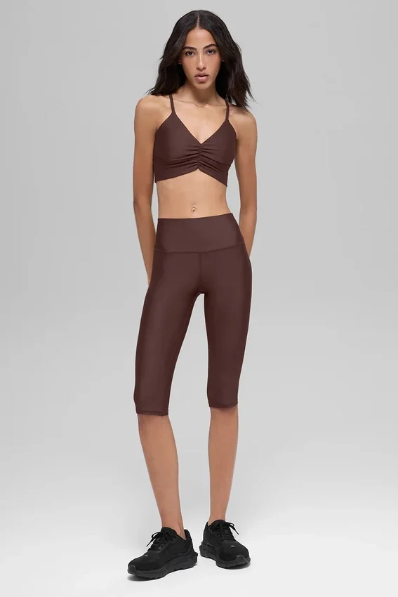 Pantalón capri High-Waist Airlift de 16'' - Brownstone