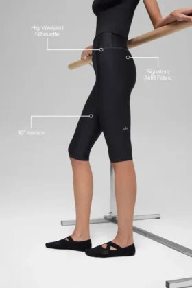 Pantalón capri High-Waist Airlift de 16” – Negro