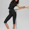 Pantalón capri High-Waist Airlift de 16'' - Negro