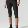 Pantalón capri High-Waist Airlift Mesh Just Right — Negro