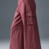 Pantalón cargo de pierna ancha (largo) - Burdeos trufado