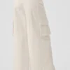 Pantalón cargo de pierna ancha (largo) - Marfil