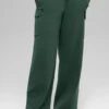 Pantalón cargo de punto High-Waist Scholar - Verde trébol
