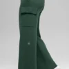 Pantalón cargo de punto High-Waist Scholar - Verde trébol