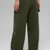 Pantalón cargo de punto High-Waist - Verde oliva