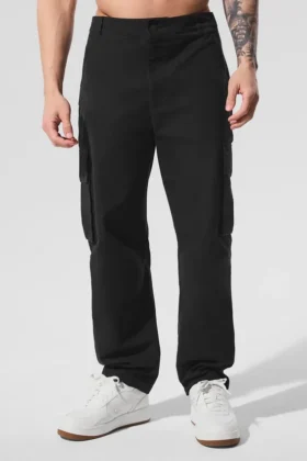 Pantalón cargo de tela ripstop - Negro