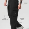 Pantalón cargo de tela ripstop - Negro