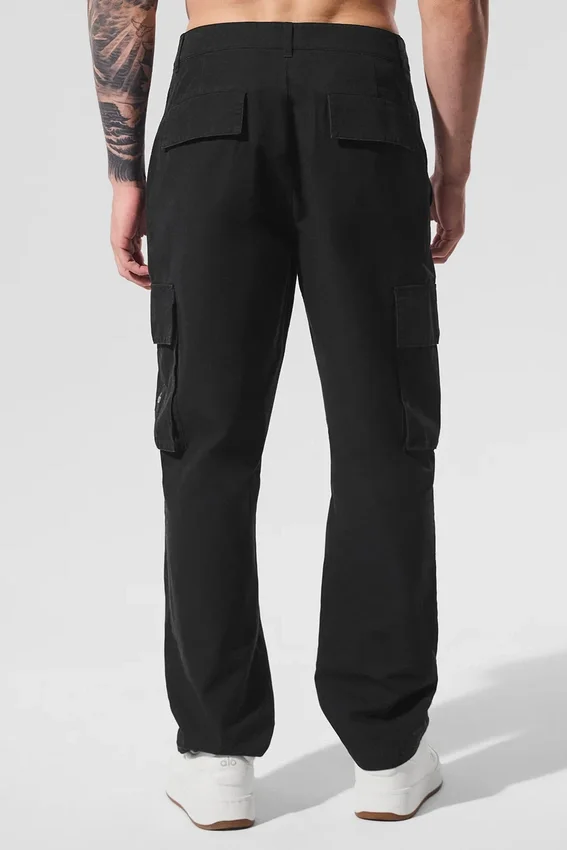 Pantalón cargo de tela ripstop - Negro