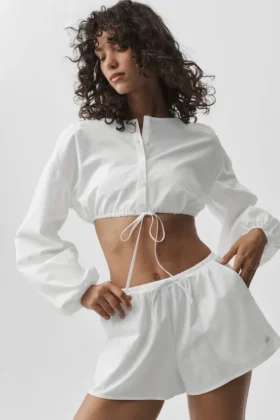 Pantalón corto de algodón con manga larga Real Deal - Blanco