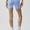 Pantalón corto de ciclista High-Waist Airbrush de 5" - Azul Provenza claro