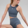 Pantalón corto de compresión de 3" Alo Softsculpt High-Waist — Bluestone