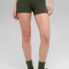 Pantalón corto de compresión High-Waist Alo Softsculpt de 3" - Verde oliva
