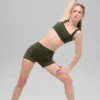 Pantalón corto de compresión High-Waist Alo Softsculpt de 3" - Verde oliva