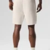 Pantalón corto de punto tipo jersé Sports Club de 7" - Marfil