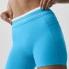 Pantalón corto High-Waist Airbrush «Better Together» - Azul celeste/Blanco