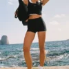 Pantalón corto High-Waist Airlift de 3" - Negro