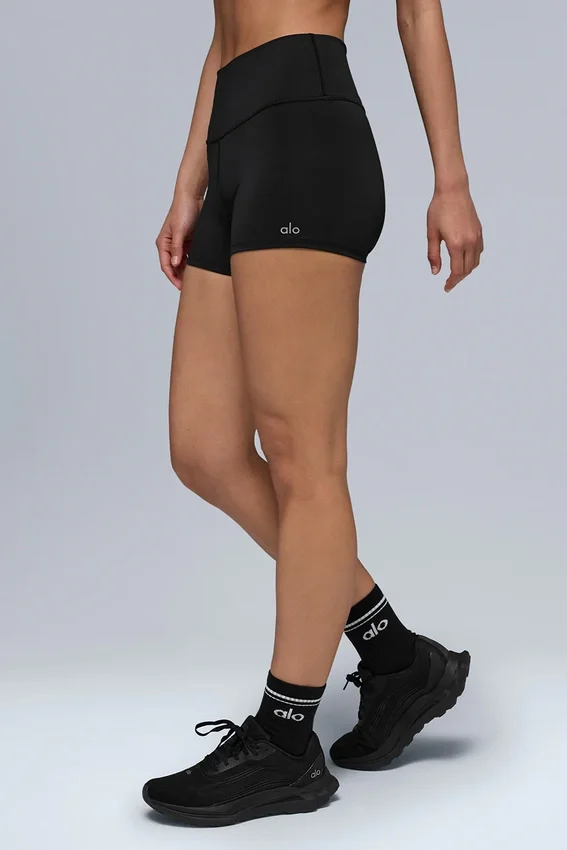 Pantalón corto High-Waist Airlift de 3" - Negro