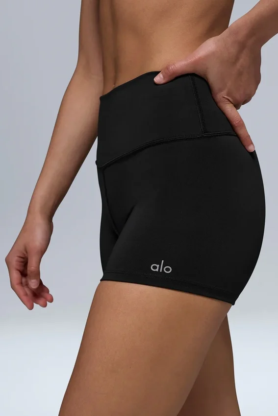 Pantalón corto High-Waist Airlift de 3" - Negro