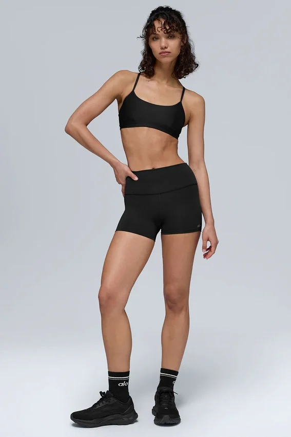 Pantalón corto High-Waist Airlift de 3" - Negro
