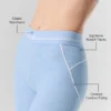 Pantalón corto High-Waist Alosoft «Heart Throb» de 4” - Azul concha jaspeado/Blanco