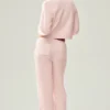 Pantalón de cachemira High-Waist Northstar de pierna recta - Rosa escarchado