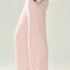 Pantalón de cachemira High-Waist Northstar de pierna recta - Rosa escarchado