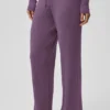 Pantalón de pierna ancha de talle medio con tejido de jersé — Plum Kiss