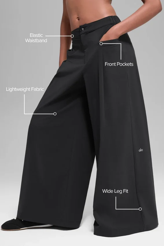 Pantalón de pierna ancha Main Act - Negro