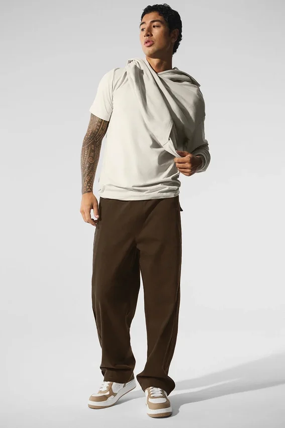 Pantalón de pierna recta con acabado de gamuza de la colección Edition - Espresso