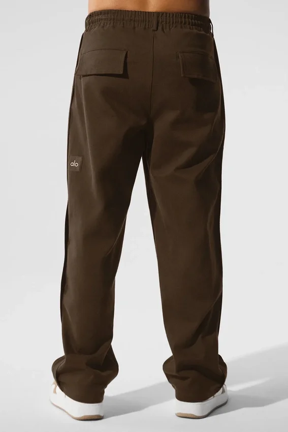 Pantalón de pierna recta con acabado de gamuza de la colección Edition - Espresso