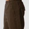 Pantalón de pierna recta con acabado de gamuza de la colección Edition - Espresso