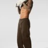 Pantalón de pierna recta con acabado de gamuza de la colección Edition - Espresso