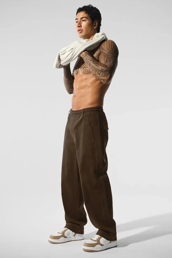 Pantalón de pierna recta con acabado de gamuza de la colección Edition - Espresso