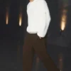 Pantalón de pierna recta con acabado de gamuza de la colección Edition - Espresso