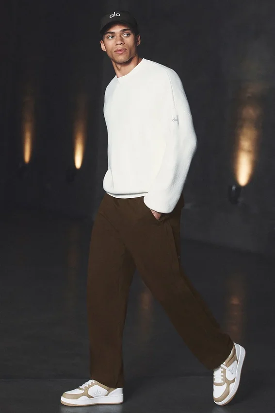 Pantalón de pierna recta con acabado de gamuza de la colección Edition - Espresso